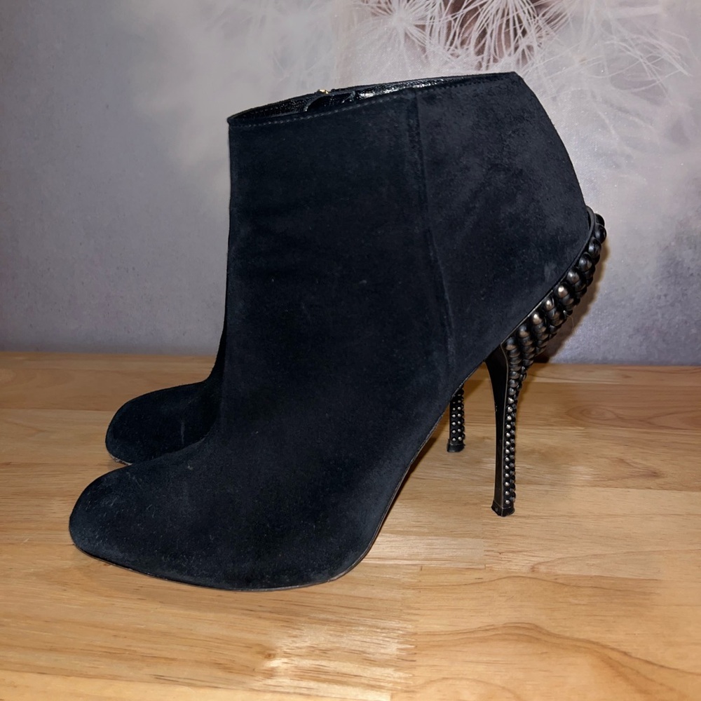 Sergio Rossi Suede Studded Accents Heels